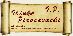 Ilinka Piroševački vizit kartica